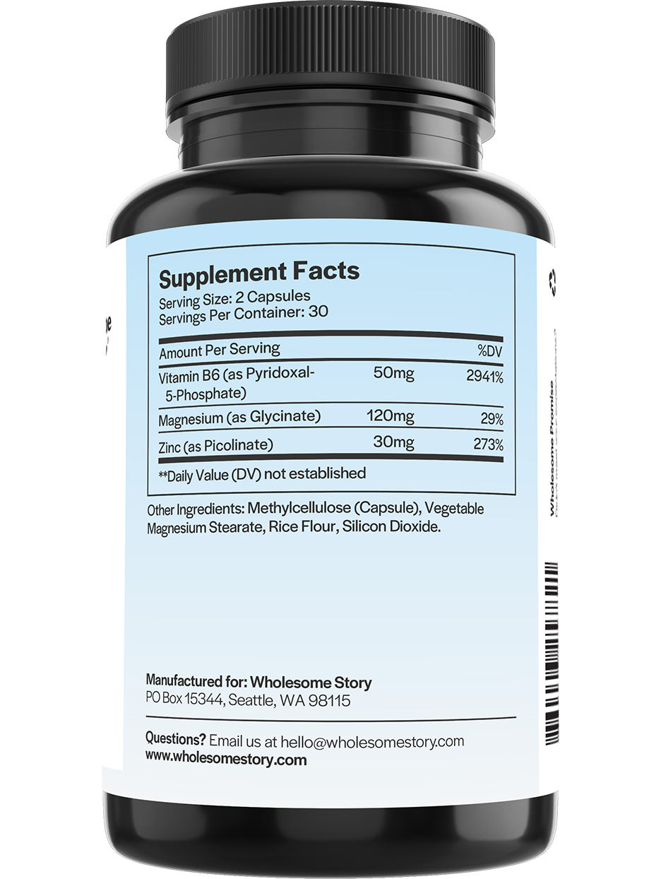 magnesium glycinate + vitamin b6 + zinc picolinate