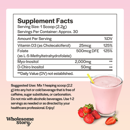 Myo & D-Chiro Inositol + MTHF Folate & Vitamin D3 Powder