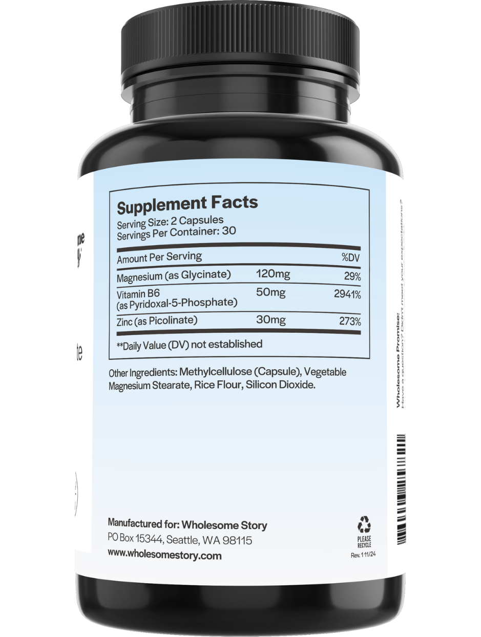 magnesium glycinate + vitamin b6 + zinc picolinate