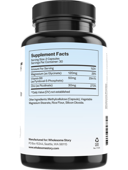 Magnesium Glycinate + Vitamin B6 + Zinc Picolinate