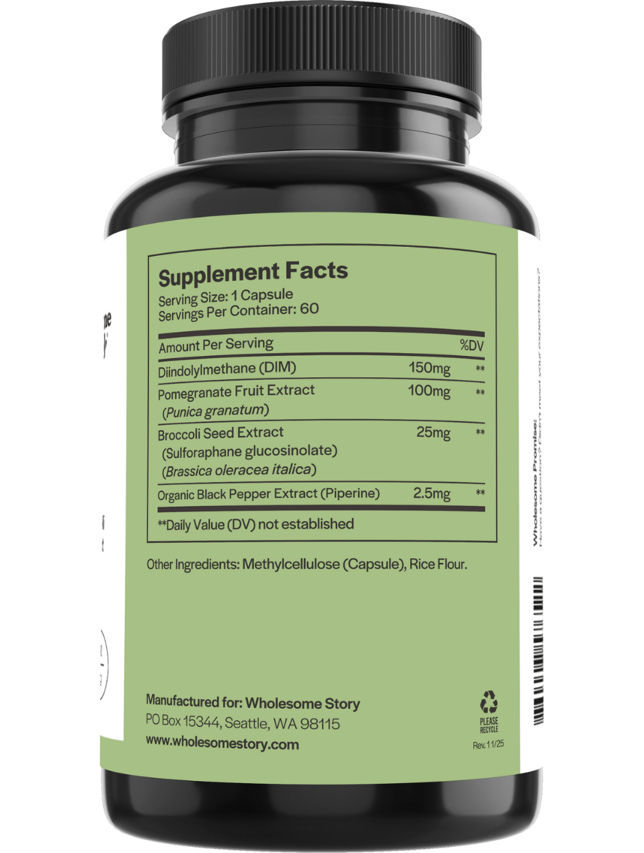 dim with pomegranate extract + broccoli seed extract + black pepper extract