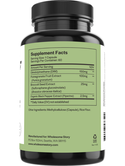 DIM with Pomegranate Extract + Broccoli Seed Extract + Black Pepper Extract
